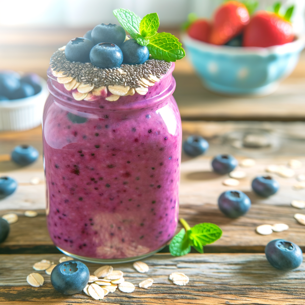 Tropical Vegan Blueberry Smoothie Recipe for Easy Meal Prep