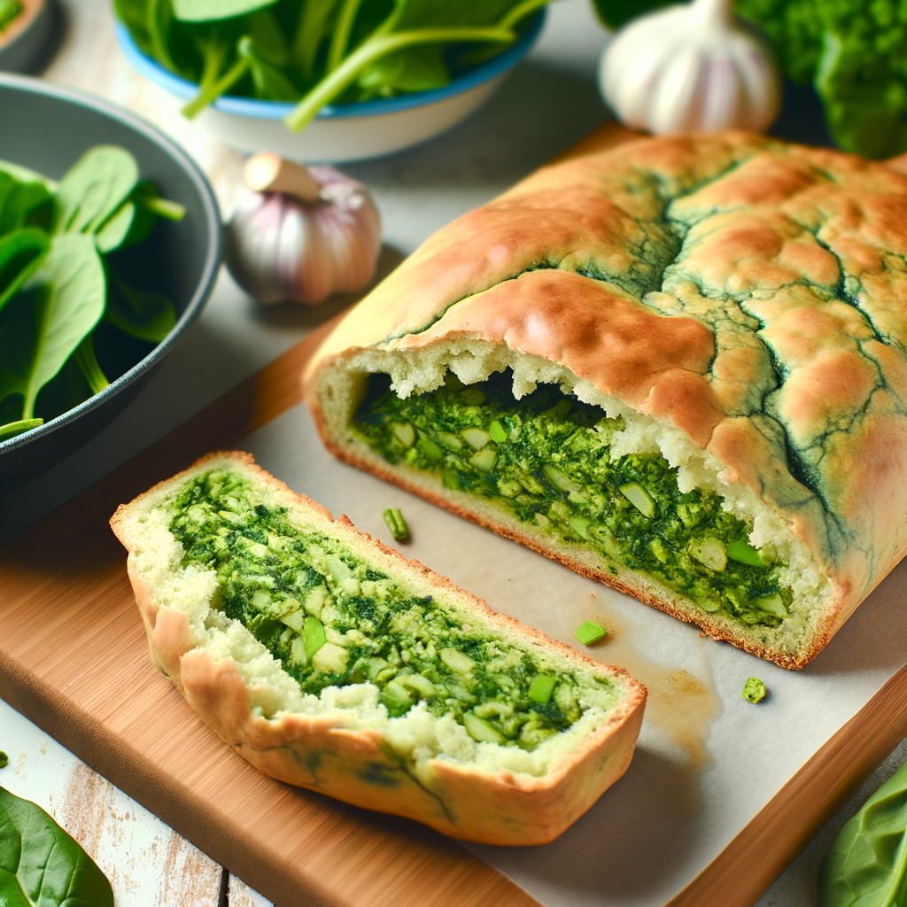 Healthy Vegan Green Vegetable Stuffed Bread Recipe for Plant-Based Diets