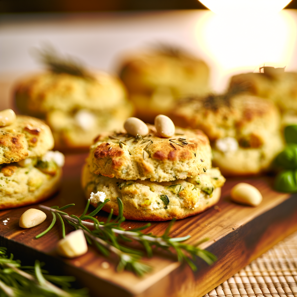 Delicious Vegan Macadamia Feta Herb Biscuits Recipe