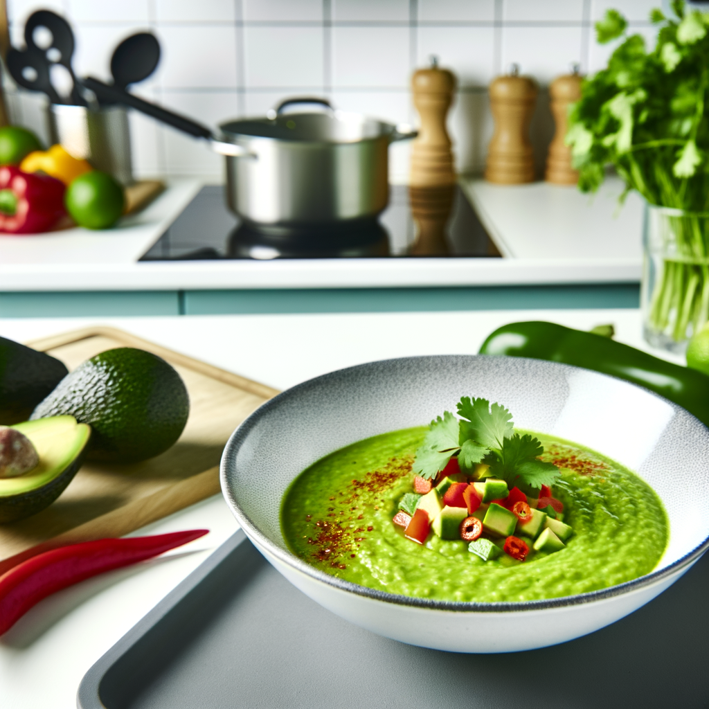 Spicy Raw Vegan Avocado Jalapeño Soup Recipe for a Healthy Boost