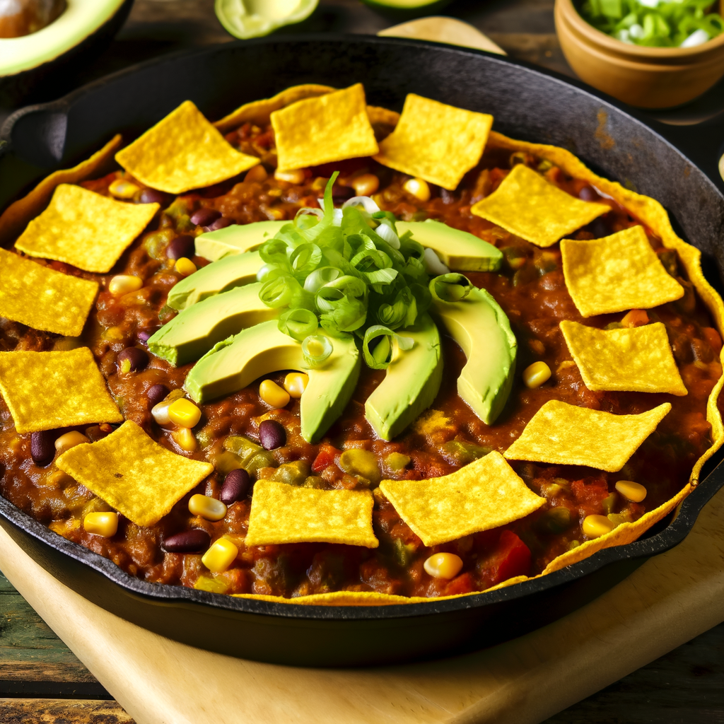 Delicious Vegan Chili and Corn Chip Pie Recipe for Everyone