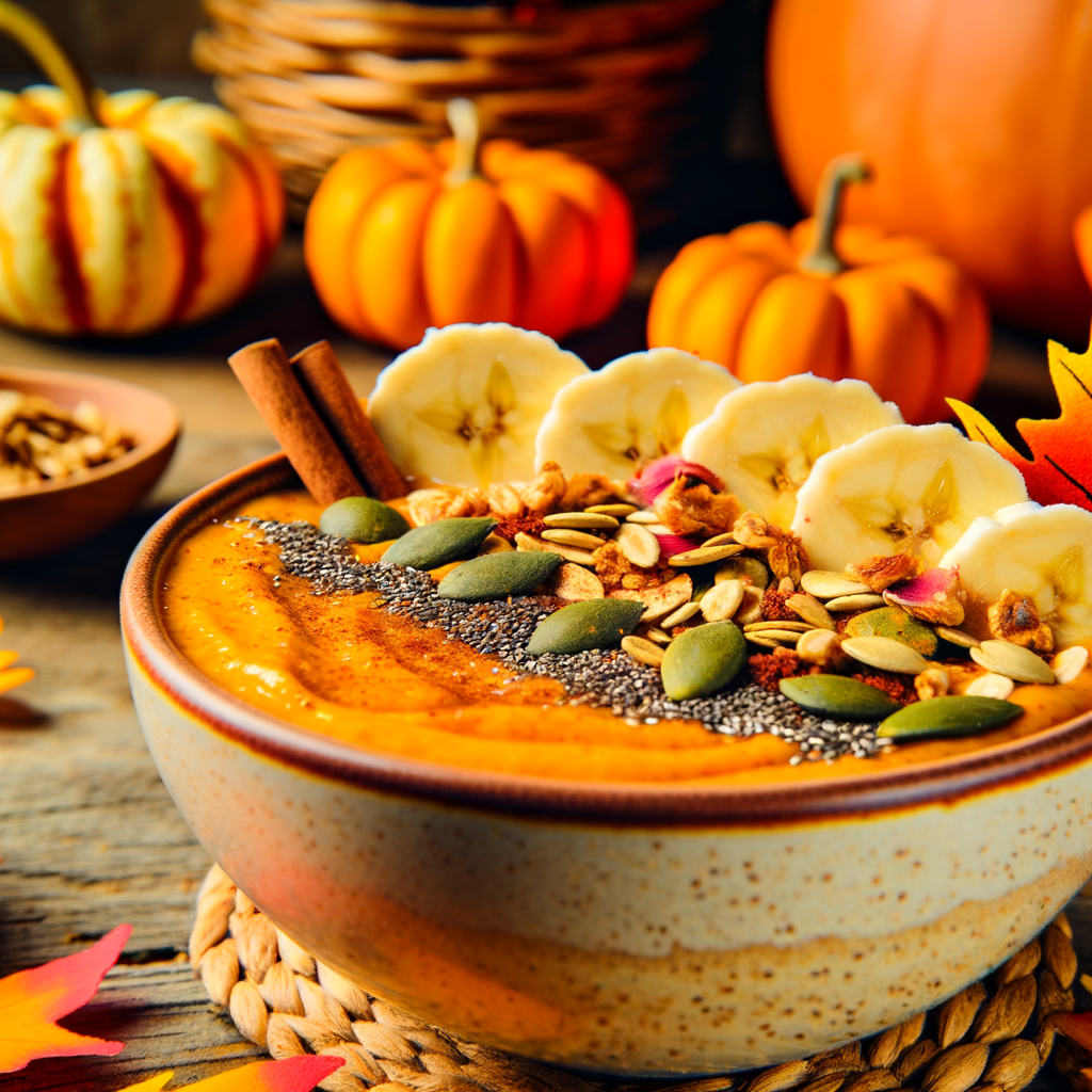 Delicious and Creamy Vegan Pumpkin Pie Smoothie Bowl Recipe