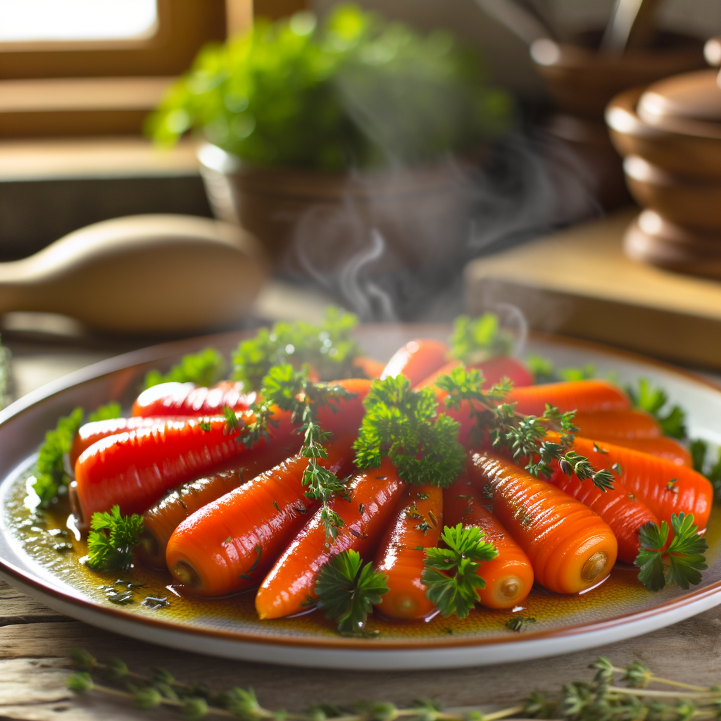 Irresistibly Delicious Vegan Maple-Herb Glazed Carrots Recipe